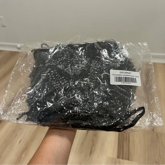 NWOT Lulu’s Signature Black Sequin Fringe Bodycon Mini Dress Size Medium - Picture 3 of 6